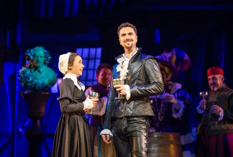 Richard Fleeshman as William Shakespeare. <i>Image Credit: Pamela Raith Photography</i>