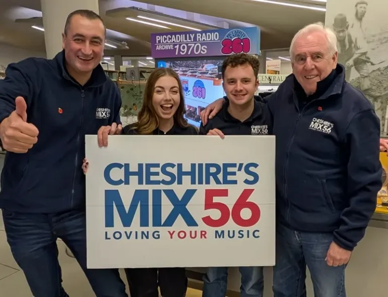 Cheshire's MIX56 live broadcast from Manchester Central Library celebrating Piccadilly Radio 261