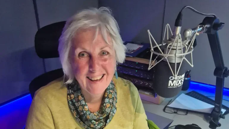barbara wilkinson the herb society with her monthly update on Cheshire MIX56 radio