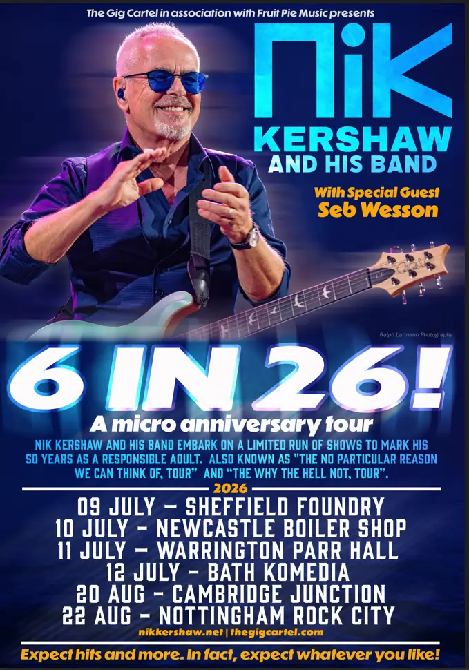 nik kershaw speaks to rob mcgowan on MIX56 at Warrington Parr Hall
