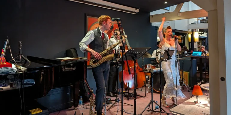 Amy rhiannon worth Luke pinkstone Cal Williams knock-out performance of Jazz Jive Jukebox Ambleside