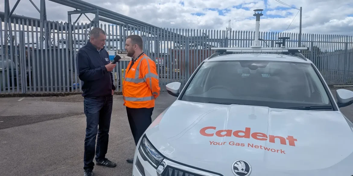 cadent gas sniffer car in cheshire with MIX56