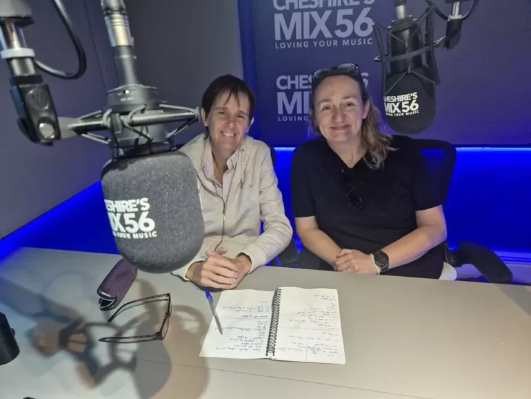 Jan Jones and Karen Cregan from Chester Uni on MIX56 radio