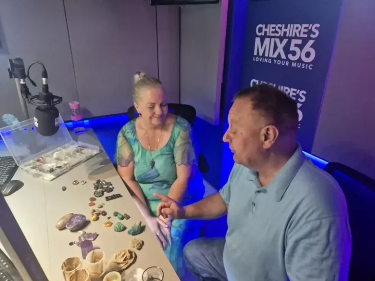 Louise Lindley with Ian the power of crystals and healing on MIX56