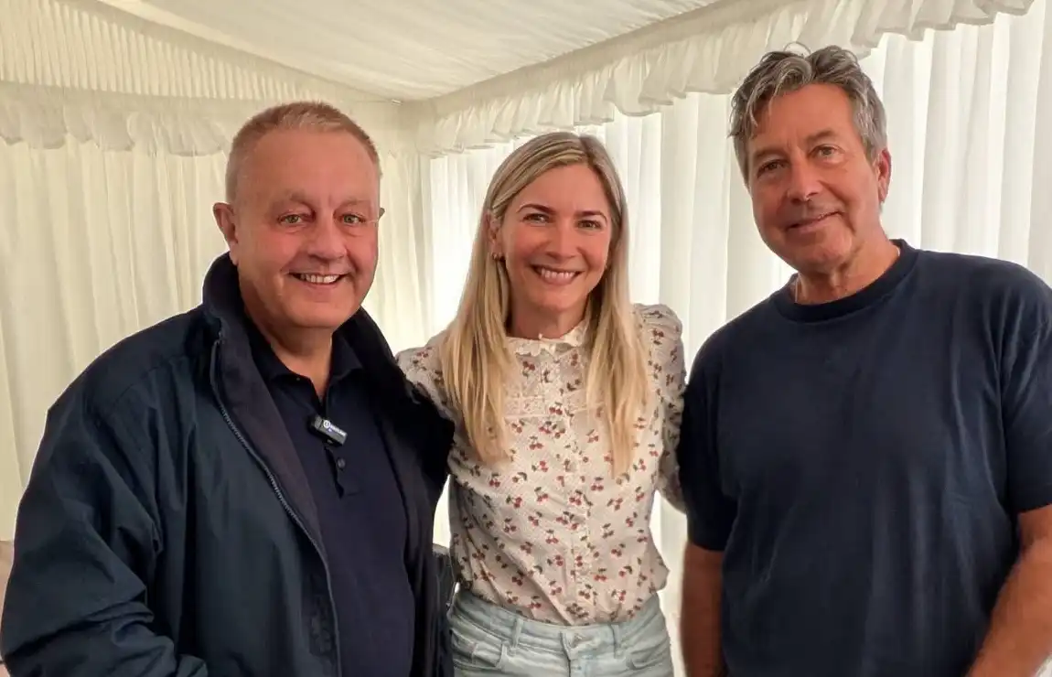 Lisa Faulkner John Torode Nantwich Food Festival chat to Ian on Cheshires MIX56