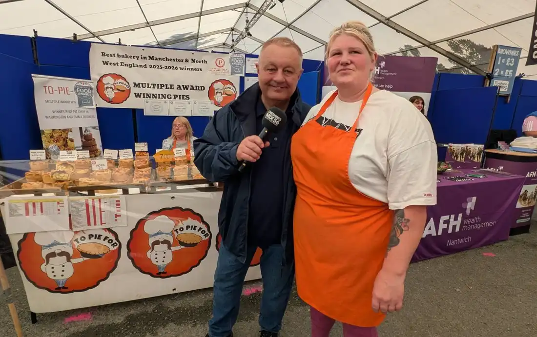 Lindsay James to pie for warrington artisan bakery meets Ian on MIX56