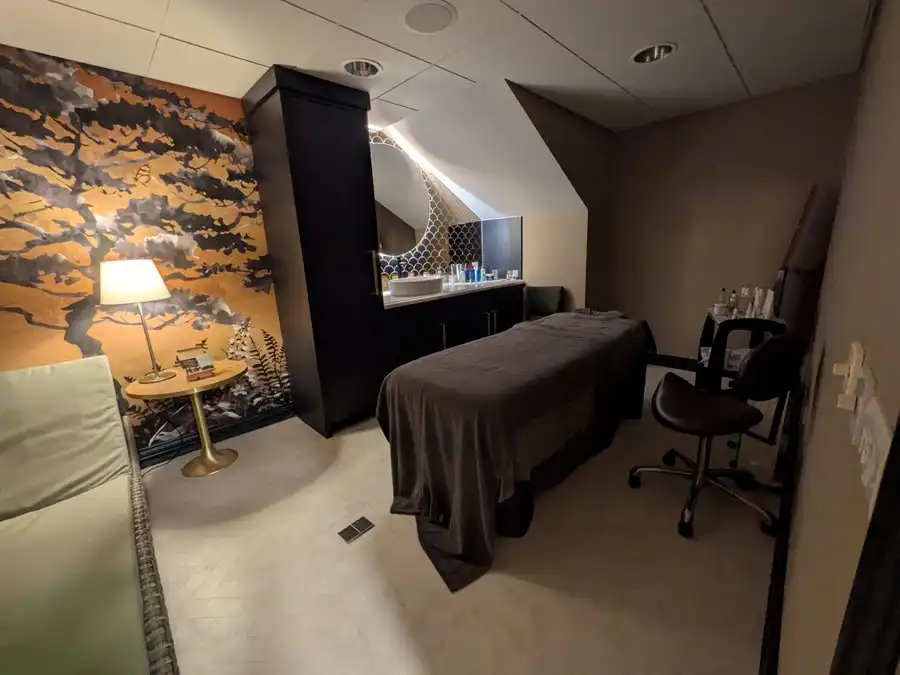 spa treatment room at the park royal spa stretton