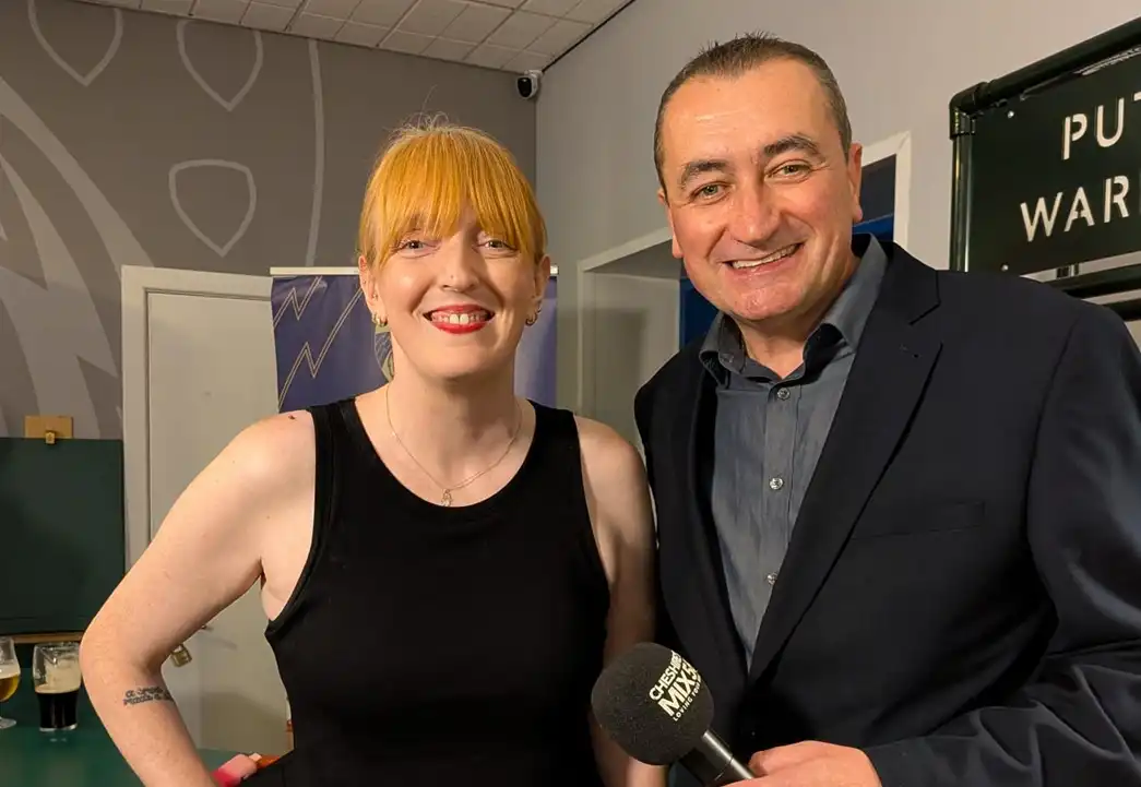 charlotte nichols MP for North Warrington with Smithy from MIX56 chamber plus business awards 2026