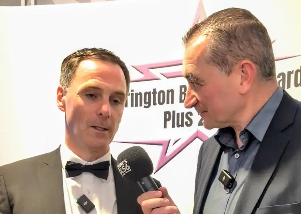 stephen fitzsimons warrington chamber plus awards 2026 with Smithy from MIX56