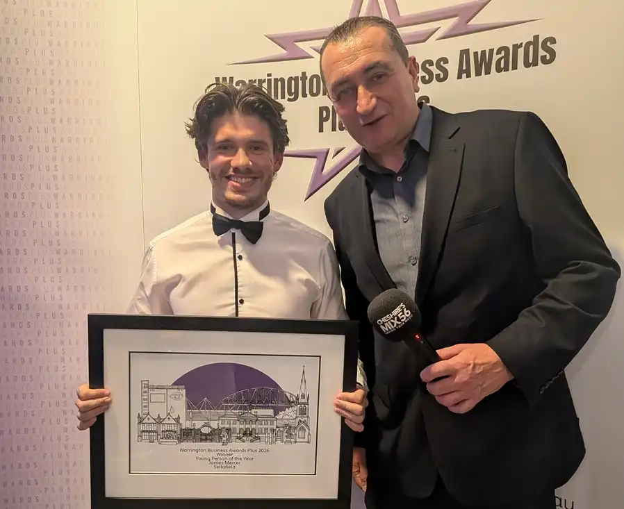 james mercer sellafield was young person of the year warrington chamber awards MIX56